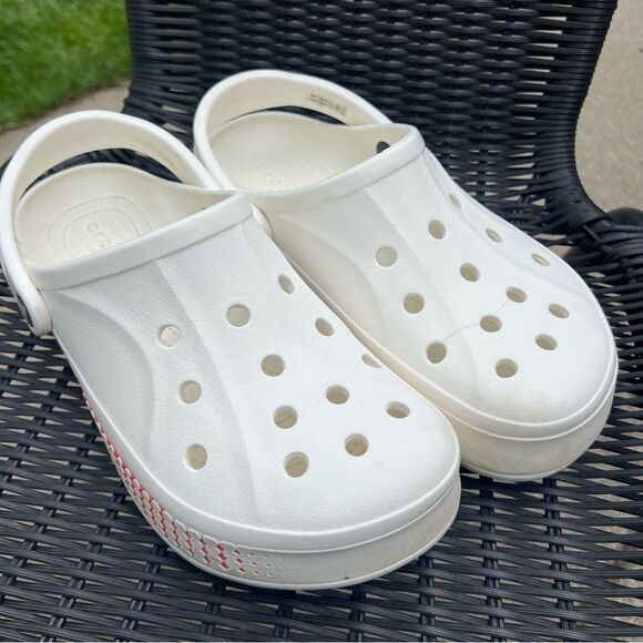 Crocs Adults Bayaband Logo White & Pink Women’s 10 // Men’s 8 - Picture 14 of 16